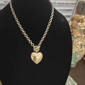 Brighton Gold-Tone Heart Toggle Pendant Necklace